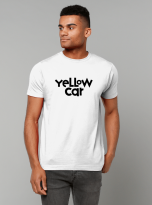 Yellow Car White T-Shirt – M