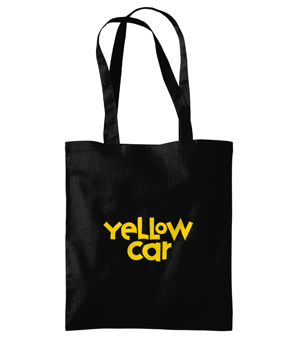 Yellow Car Tote Bag in Black